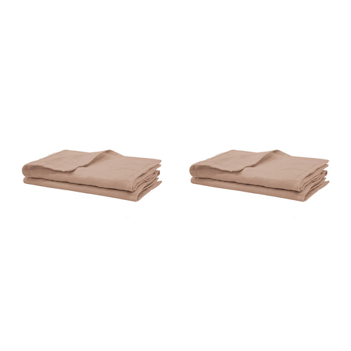 2PK 2pc Bambury Home Decor Tableware Linen Napkin Set 45x45cm Tea Rose