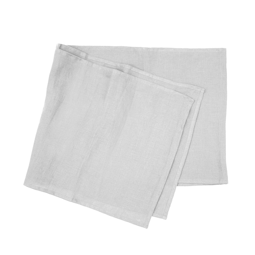 Bambury Tableware/Dinnerware Linen Table Runner 35x180cm Silver