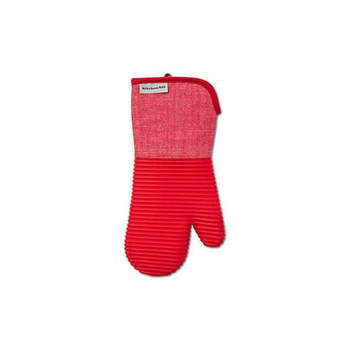 KitchenAid Ribbed Soft Silicone Oven Glove Carded Empire Red
