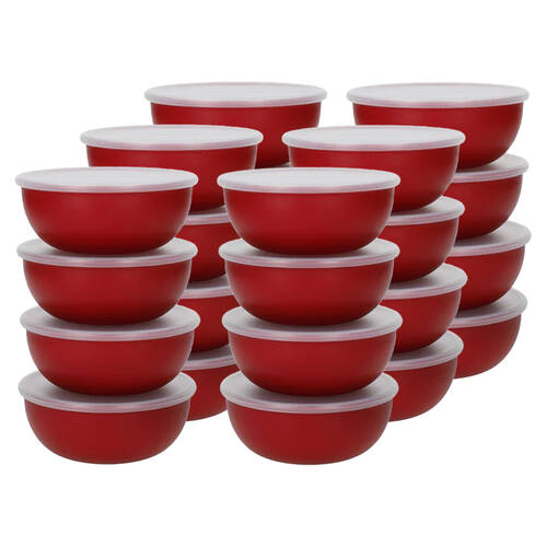 6x 4pc KitchenAid Pinch Food Storage Bowls With Lids 4oz Empire Red