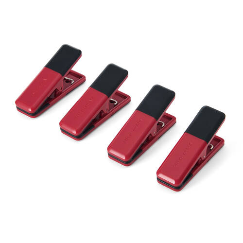 4pc KitchenAid Kitchen Clips Pantry Accessory Seal Food Bags Empire Red