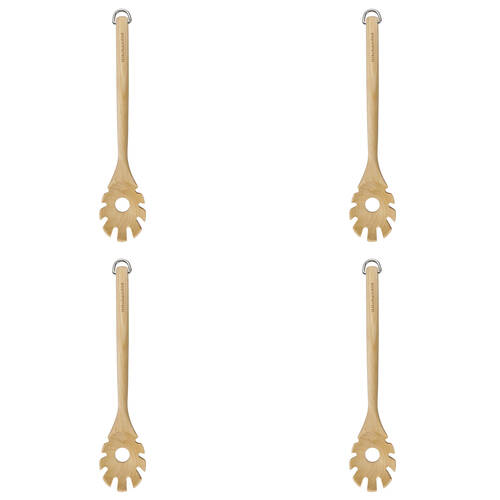 4PK KitchenAid Birchwood Pasta Server Wooden Cooking Kitchen Utensil Serving Tool