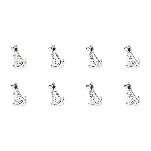 8pc Dalmatian Wooden Key Ring Pendant Hanging Accessory