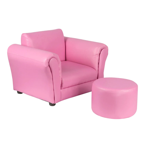 Lenoxx Kids/Children's Sofa With Ottoman Pink 1.5-5y