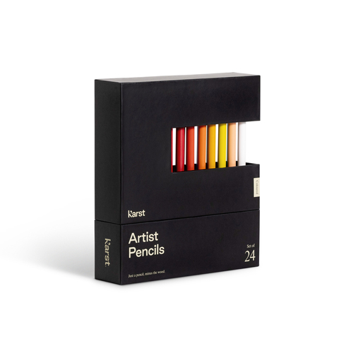 24pc Karst Artist Pencils Colours Art Colouring - Assorted