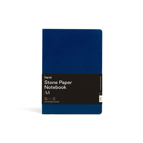 Karst Soft Cover A5 Dot Grid Notebook Writing Journal Navy