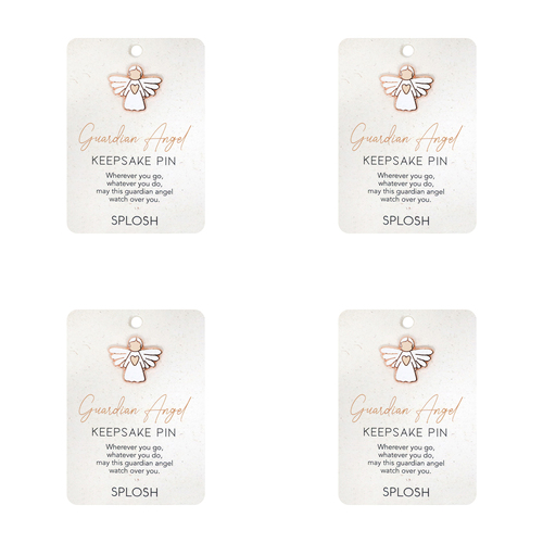 4PK Splosh Enamel Guardian Angel Keepsake Pin Brooch 7.5x11cm