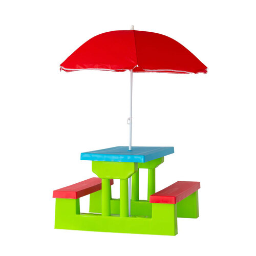 Hacienda Kids Outdoor Picnic Table Set with Umbrella 3Y+