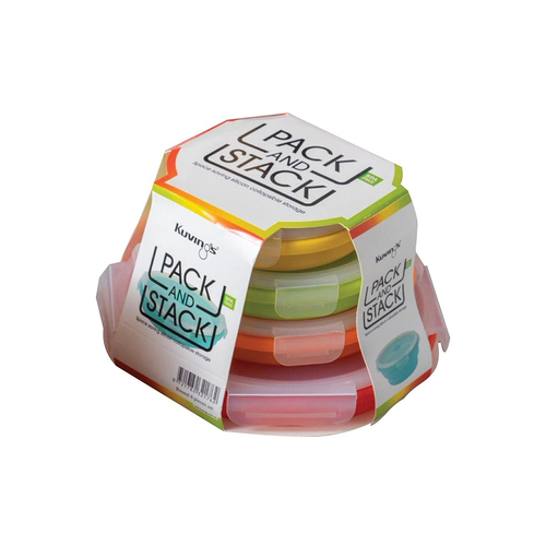 Kuvings Pack & Stack Food Storage Containers – Round