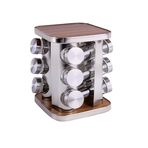 Clevinger 12pc Rotary Spice Rack With Jars
