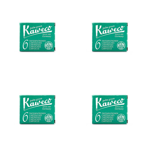 4x 6pc Kaweco Fountain Pen Ink Cartridges Office Stationery - Green