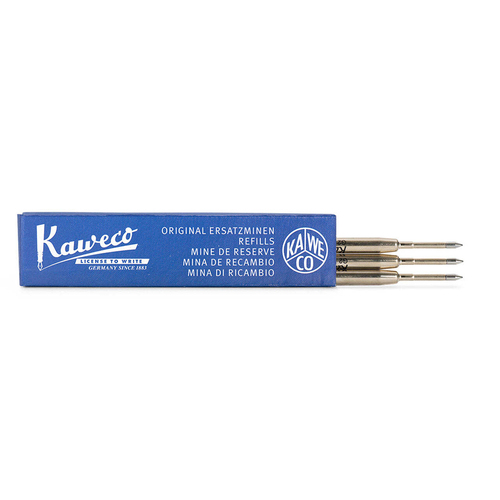 3pc Kaweco G2 Ballpoint Refill For Special/Student Pen Medium Nib - Blue
