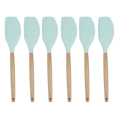 6PK Urban Kitchen Silicone Spatula Mint Green 32x6.5cm Durable Design