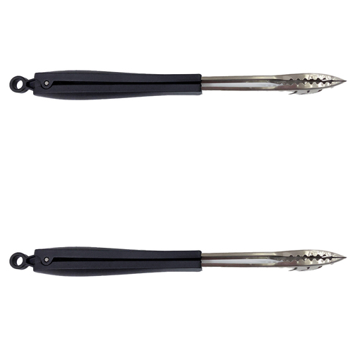 2PK Urban Kitchen 37cm SS BBQ Tongs w/ Plastic Handle - Black/Chrome