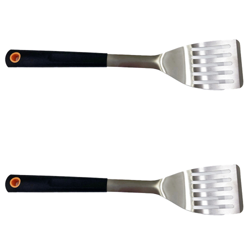 2PK Urban Kitchen 42cm SS BBQ Spatula w/ Plastic Handle - Black/Chrome