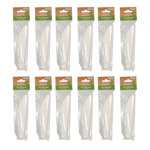 24x 8pc Ecomade Knife Durable Reusable Cutlery 16cm