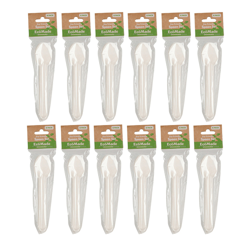 24x 8pc Ecomade Spoon Durable Reusable Cutlery 16cm