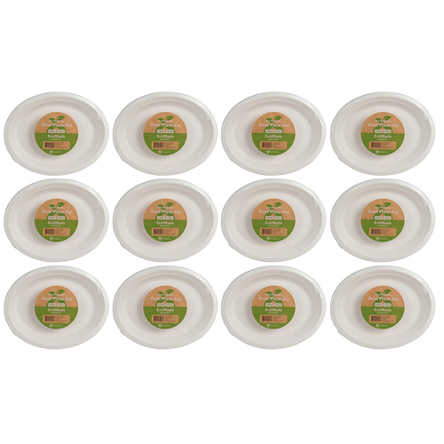 24x 6pc Ecomade Oval Plate Durable Reusable Tableware 31.6cm