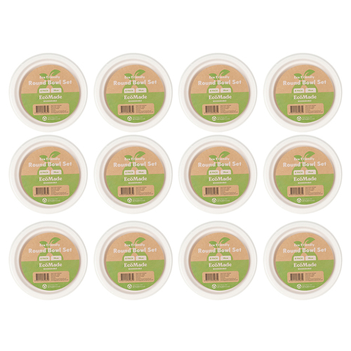 24x 8pc Ecomade Round Bowl Durable Reusable Tableware 17.8cm