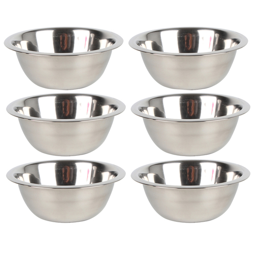 6PK Urban Kitchen Stainless Steel Mixing Bowl Quality Dia 900ml 19cm