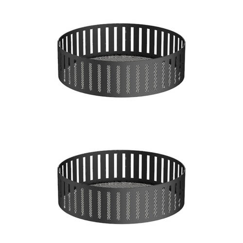 2PK Hudson Wireware Range Fruit Basket Rust Resistant 30.5cm Black
