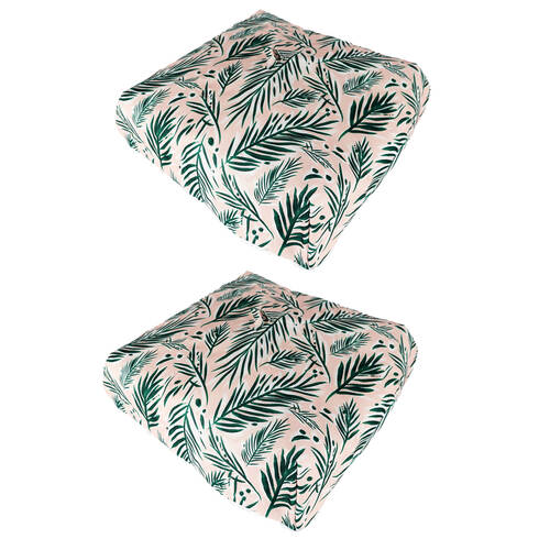 2PK Kitchenware Co Insulated Oxford Food Cover Pink/Green Leaf Design 65x54x15cm
