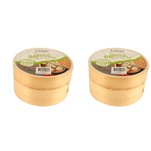 2PK Urban Kitchen 15cm Dumpling/Dim Sum Food Steamer Round - Natural