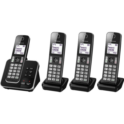 Four Handset Cordless Phone With Answering Machine