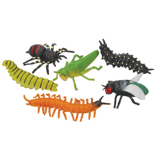 6x Fumfings Stretchy 9cm Beanie Insects Kids 3y+ Toy - Assorted