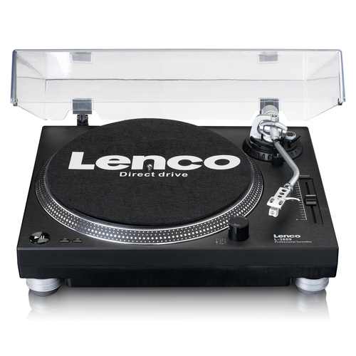 Lenco Professional Direct-Drive Vinyl Record Turntable Black