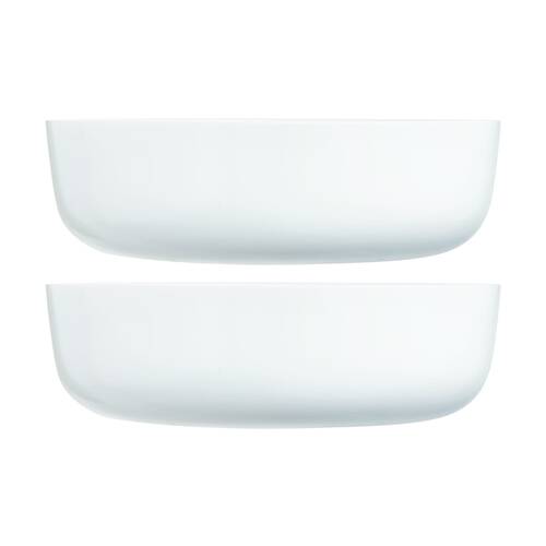 2PK Luminarc Smart Diwali Round Baking Dish 22x7cm Bakeware Opal Glass White