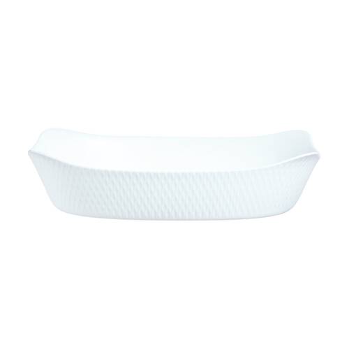 Luminarc Smart Wavy Rectangular Baking Dish 30x22cm Bakeware Opal Glass White