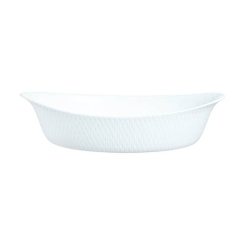 Luminarc Smart Wavy Oval Baking Dish 29x17cm Bakeware Opal Glass White