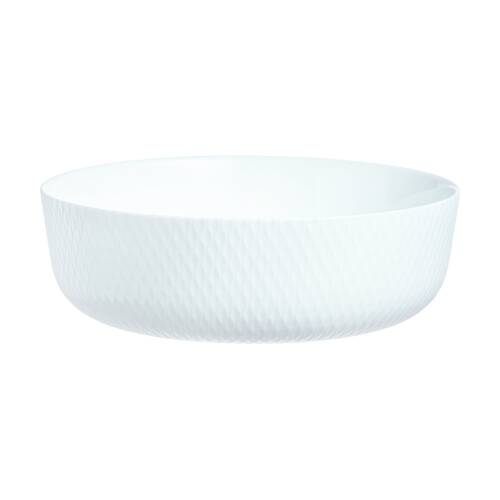 Luminarc Smart Wavy Round Baking Dish 22x7cm Bakeware Opal Glass White