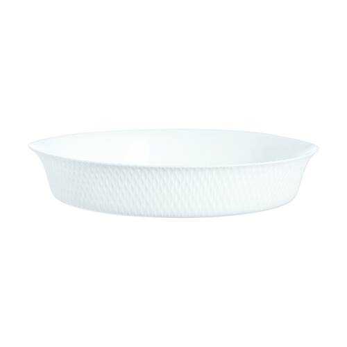 Luminarc Smart Wavy Baking Tart Dish 28x5cm Bakeware Opal Glass White