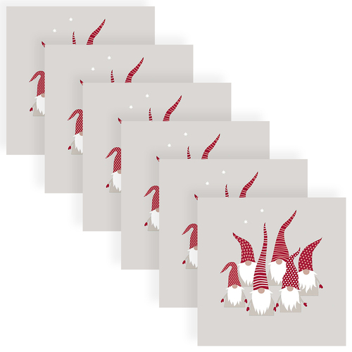 120pc Paper+Design Luncheon 3-Ply Napkin 33x33cm - Scandic Santas