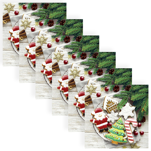 120pc Paper+Design Luncheon 3-Ply Napkin 33x33cm - Colourful Cookies