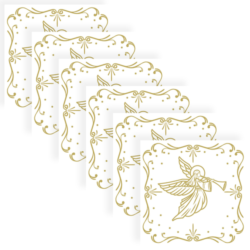 120pc Paper+Design Luncheon 3-Ply Napkin 33x33cm - Angel Deco