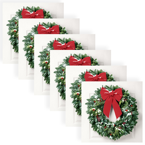 120pc Paper+Design Luncheon 3-Ply Napkin 33x33cm - Classic Wreath