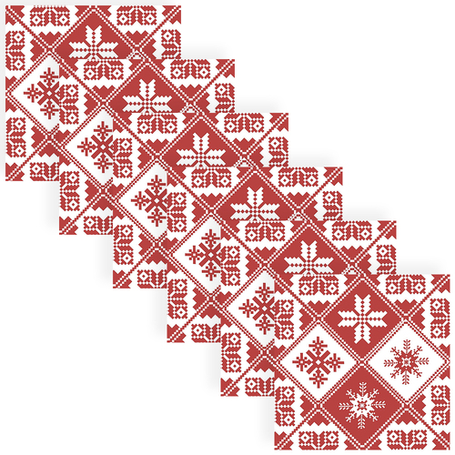 120pc Paper+Design Luncheon 3-Ply Napkin 33x33cm - Traditions Red