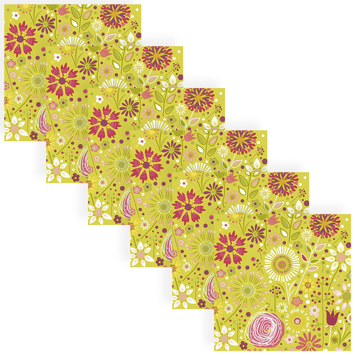 120pc Paper+Design Luncheon 3-Ply Napkin 33x33cm - Flower Field