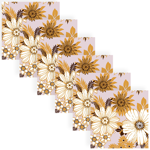 120pc Paper+Design Luncheon 3-Ply Napkin 33x33cm - Retro Florals