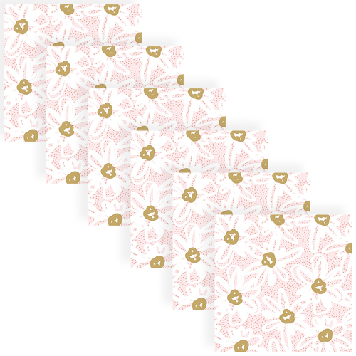 120pc Paper+Design Luncheon 3-Ply Napkin 33x33cm - Blooming Pattern