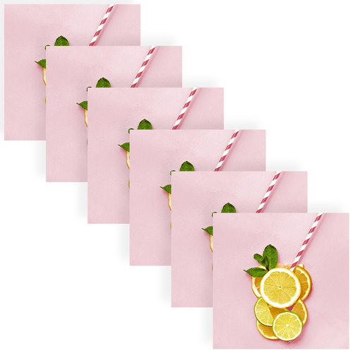 120pc Paper+Design Luncheon 3-Ply Napkin 33x33cm - Lemonade