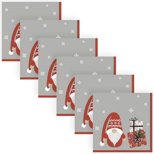 120pc Paper+Design Luncheon 3-Ply Napkin 33x33cm - Gnome w/ Gifts