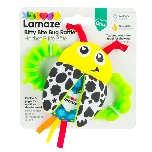Lamaze Bitty Bite Bug Rattle Kids/Toddler/Baby Toy 0m+