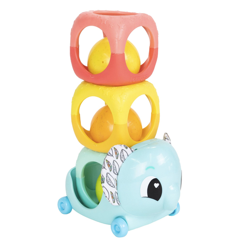 Lamaze Stack & Roll Lock & Block Baby Rattle Playtoy Set 6m+