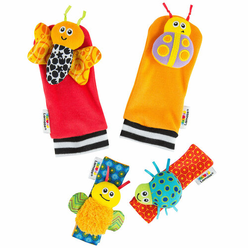 4pc Lamaze Gardenbug Foot Finder & Wrist Rattle Set Baby/Kids 0m+