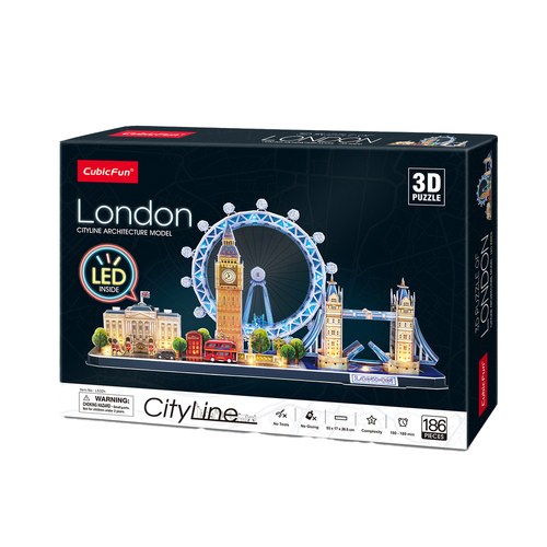 186pc CubicFun LED City Line London 3D Puzzle Kids Toy 3y+