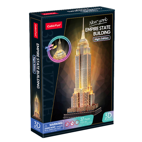 37pc CubicFun Empire State Building 3D Puzzle Toy 3y+